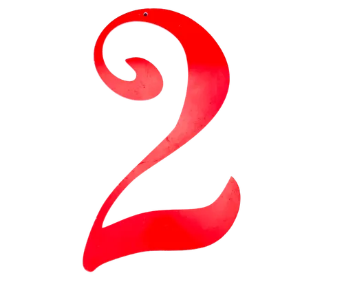 Number 2 Hanging Prop (Large)