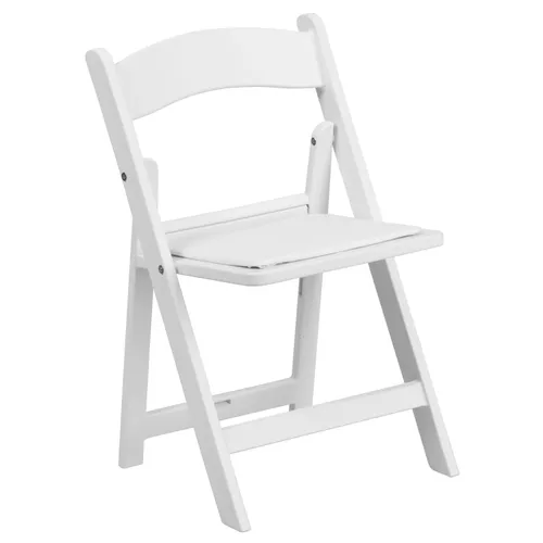 Kids White Resin Folding Chair