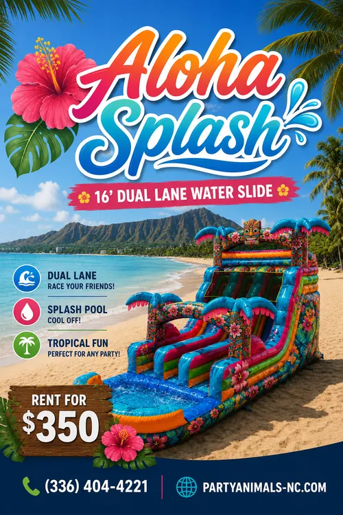 Aloha Splash 16' Dual Lane Water Slide
