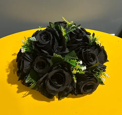 Black 1/2 Flower Ball