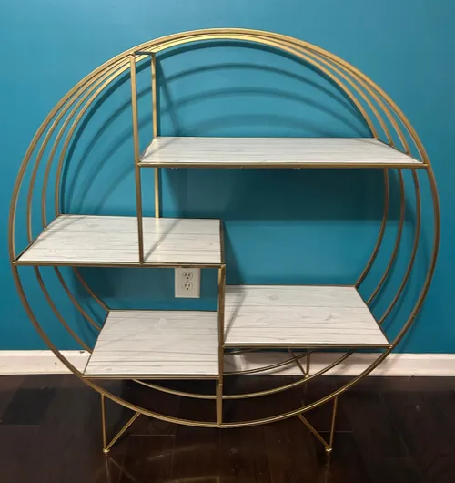 Gold and White Desert Stand