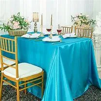 6FT Turquoise Polyester Table Cloth