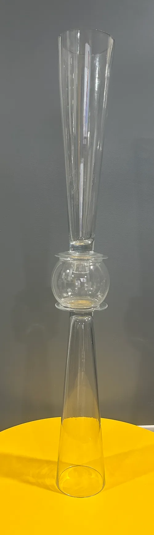Tall Glass Trumpet Vase (32 Inches Tall)