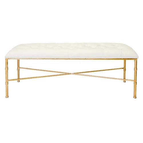 White and Gold Bench