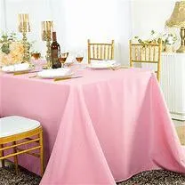 6FT Pink Polyester Table Cloths