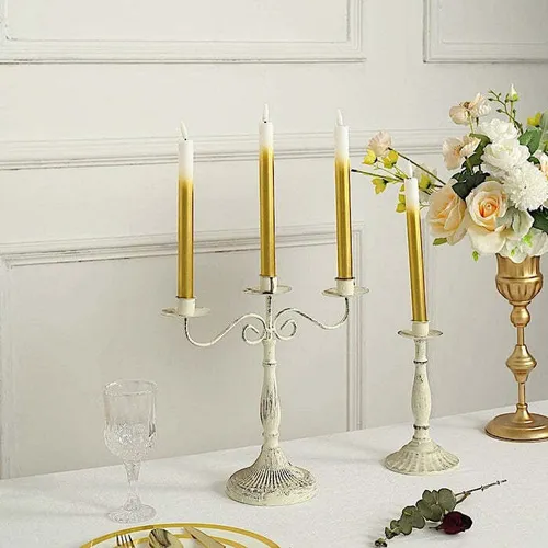 Battery Operated Taper Candle (Gold)