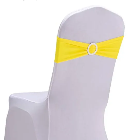 Yellow Spandex Chair Sashes