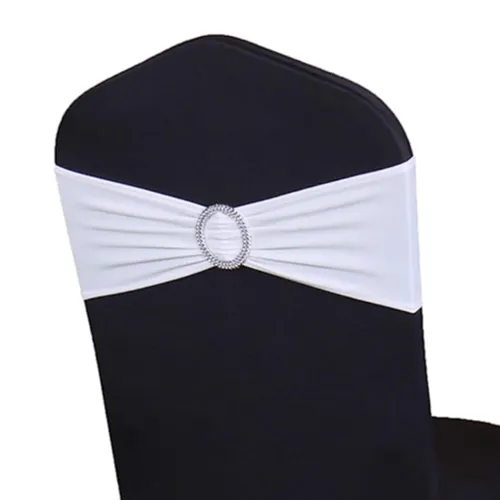 White Spandex Chair Ties