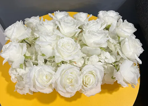 White Rectangular Floral