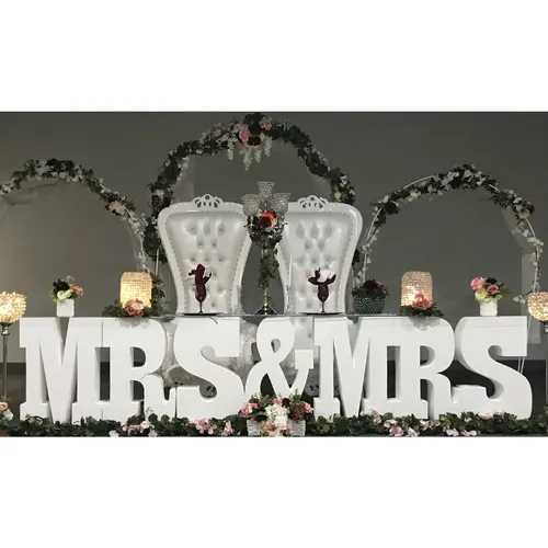 Mrs & Mrs Block Letters 2 1/2ft