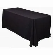 6FT Black Polyester Table Cloth