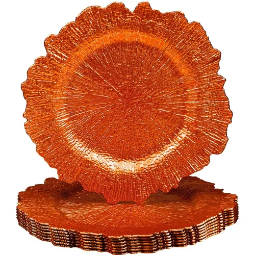 Orange Reef Charger Plate
