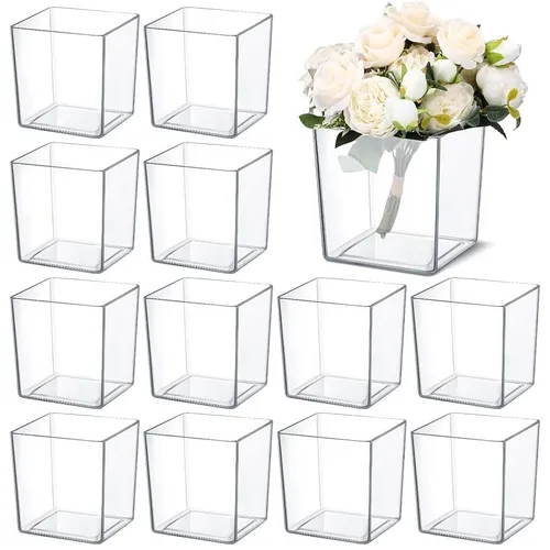 Square Acrylic Vase (5
