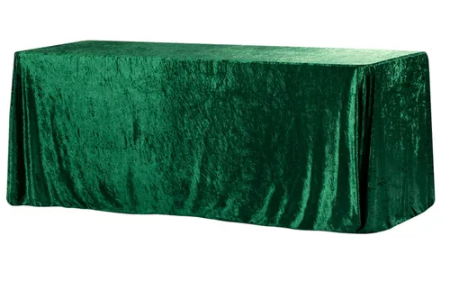 6ft Hunter Green Velvet Tablecloth