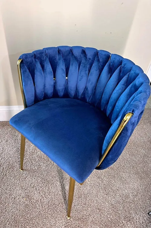 Royal Blue Velvet Chair