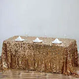 6ft Gold Sequin Payette Tablecloth