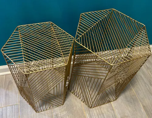 Gold Wired Side Table (Set of 2)