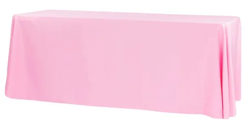 8ft Pink Polyester Tablecloth