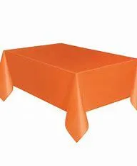 6FT Orange Polyester Table Cloth