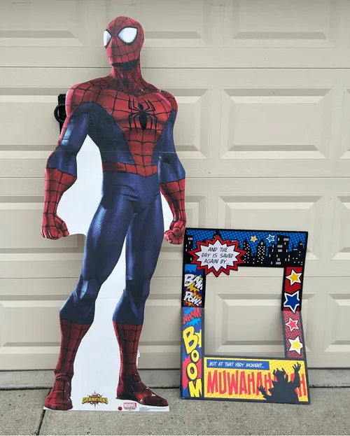 Spider Man Cardboard Cutout  and Photo Frame(6ft Tall)