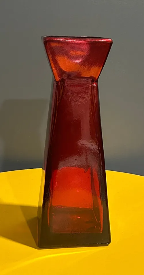 Red Square Vase (12 Inches)