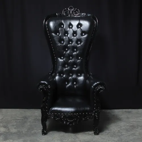 Black on Black Throne Chair
