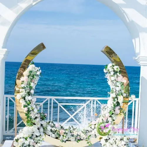 Chic Signature Gold Arch Backdrop