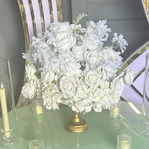 White Faux Floral Arrangement