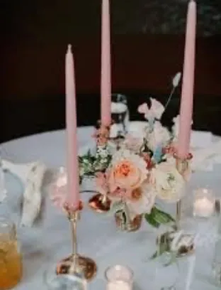 Tall Gold Taper Candle Holders  