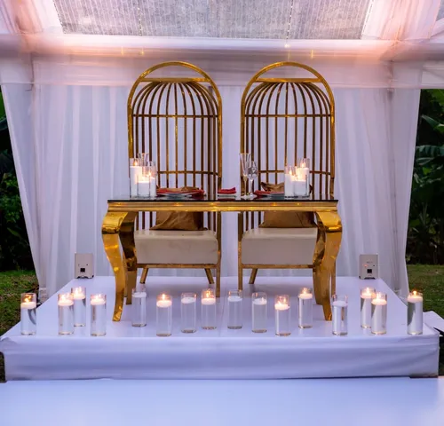 Gold French King & Queen Thrones