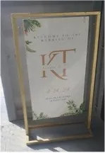Gold Wedding Sign Stand