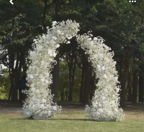 Deconstructed Baby's Breath Faux Floral Arch