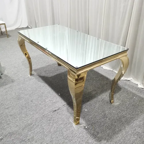Gold Mirrored Top Sweetheart Table