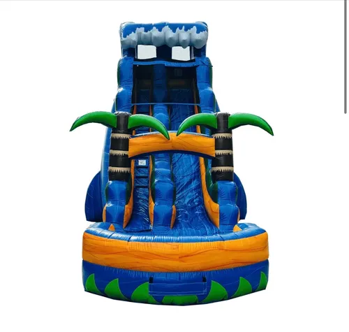 22ft Blue Tropical Waterslide