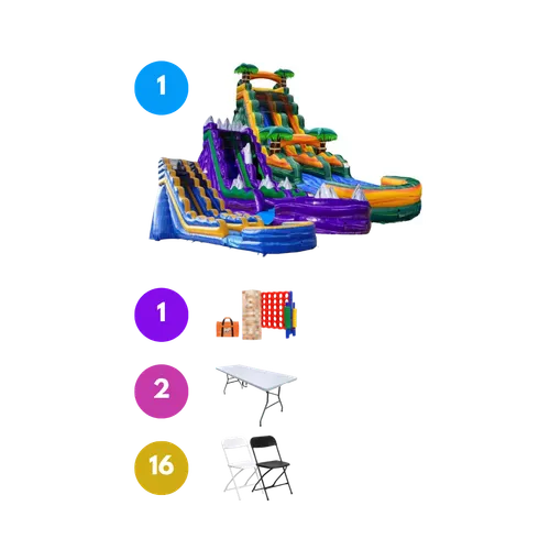 19ft Water Slide Package (16 Guests)