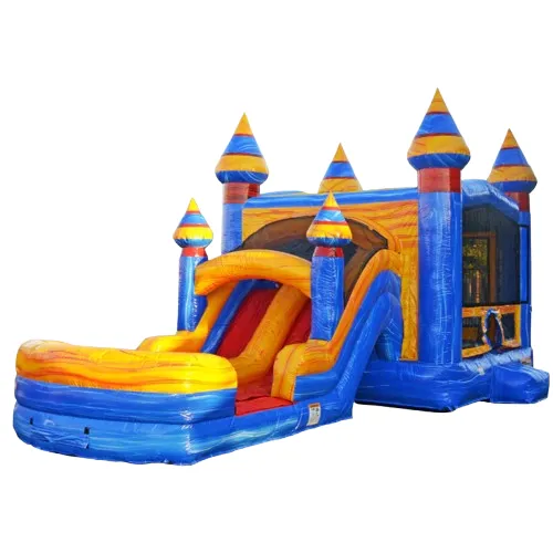 Melting Arctic Bounce House & Dual Lane Slide Combo (Splash Pad)