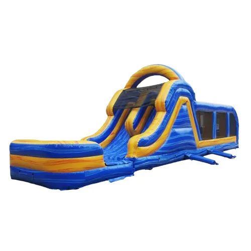45ft Melting Arctic Obstacle Course & Dual Lane Slide (Splash Pad)
