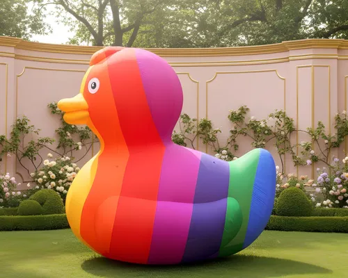 Over-the-Rainbow Giant Rubber Duck