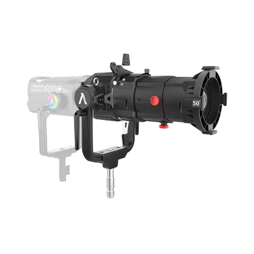 Проекційна Насадка  Aputure Spotlight Max 50° + Iris Діафрагма + 10-Piece Gobo (Size A) 
