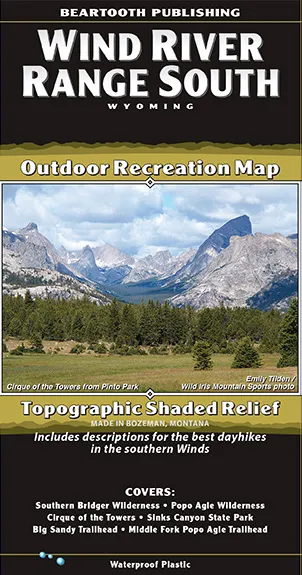 Wind River Range South Map (Beartooth Publishing)