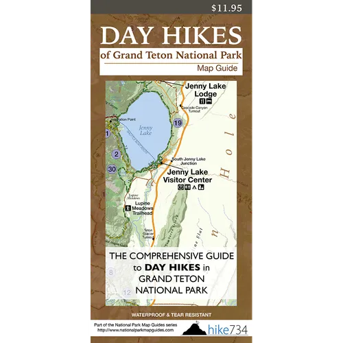 Day Hikes of Yellowstone Map (Hike 734)