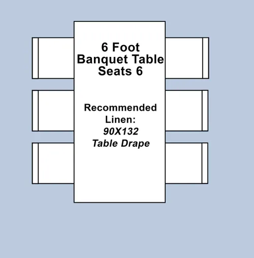 6 foot banquet table