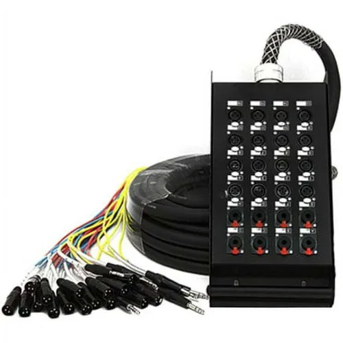 Seismic Audio - SAXQ-16x8x50 - 16 Channel 50' XLR Snake Cable with XLR and 1/4