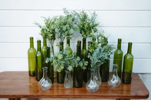 Green & Clear Assorted Vases (50)