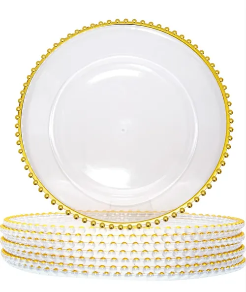 Beaded Charger Plates 