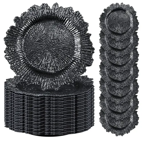 Black Charger Plates 
