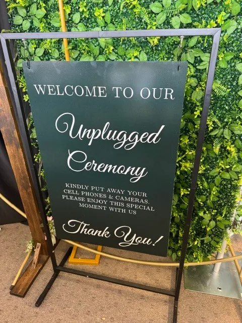Unplugged Ceremony Sign