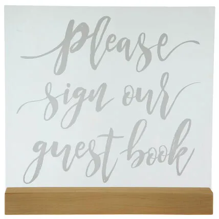 Acrylic Please Sign Our Guestbook Sign