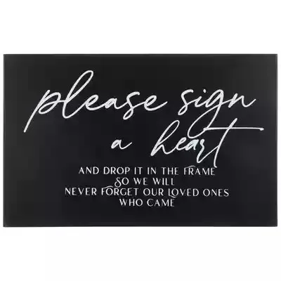 Black Please Sign A Heart Sign