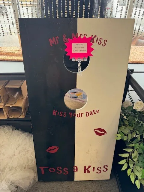 Bean Bag Toss Kissing Game